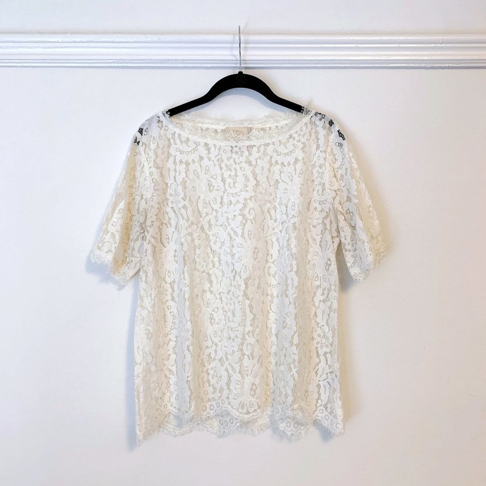 ANTHROPOLOGIE Elysian Lace Top